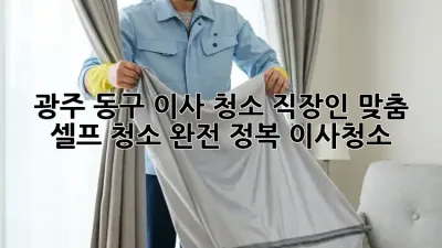 광주 동구 이사 청소🧹 직장인 맞춤 셀프 청소 완전 정복! #이사청소